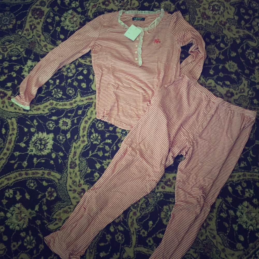 Red and white striped pajamas